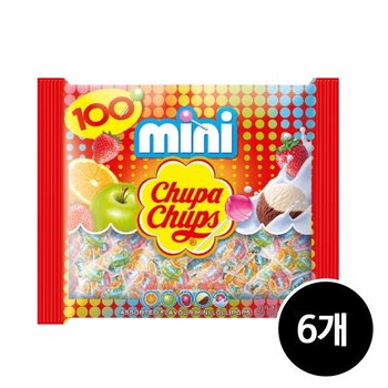 츄파춥스 막대사탕 미니 100p, 6개