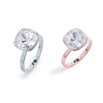 R060 KF57DW53 10mm 스퀘어 크리스탈 프리사이즈반지