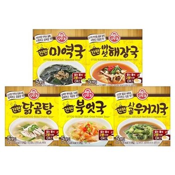 [T] 오뚜기 간편 블럭국 X 10팩 /미역국/북어국/닭곰탕/버섯해장/사...