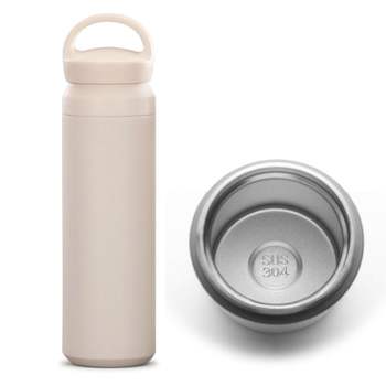 탐블러 500ml 스텐 텀블러 화이트 물샘방지 보온 보냉 손잡이