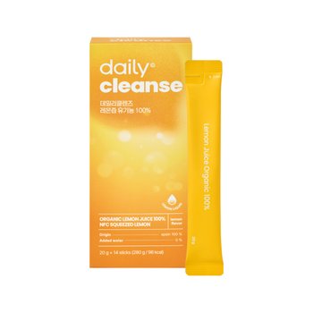 데일리 클렌즈 레몬즙 유기농 100% 1박스(총14포) / NFC착즙 레몬수