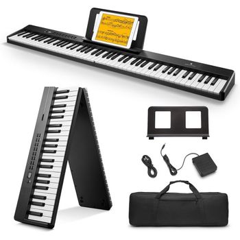 [해외] 독일 도너 키보드 피아노 입문용 1882623 Donner DP-10 Beginner Foldable Piano Keyboard 디지