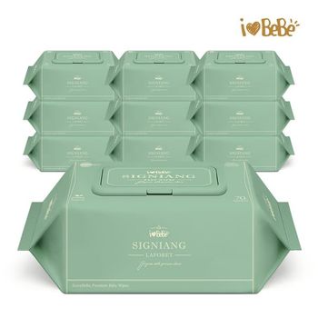 시그니앙75 라포레 70매 10팩 캡형 엠보 75g 고평량 아기물티슈_P423228363
