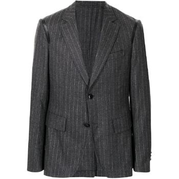 25 FW 페라가모 가죽 트리밍 수트 재킷 747060 TP442988799