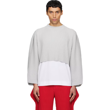 옴므 플리세 이세이 미야케 그레이 컬러 플리츠 1 탑 HP66JK171 TP87046586