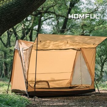 HOMFUL 캠핑 텐트 3인 텔리텐트 비바돔 오크돔 스프링바텐트 장박 에이형