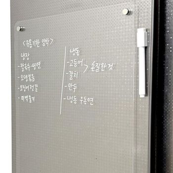 투명 자석 아크릴 메모 보드판 대형 냉장고 이유식보