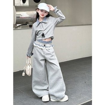 폴로 카라 체크 배색 상하 세트 R21151