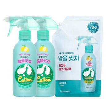 온더바디 코튼풋 발을씻자 풋샴푸 레몬 385ml 2개+ 레몬 리필 500ml 2개 (S37336764)