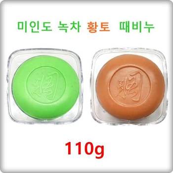 미인도 황토 녹차 때비누 110g 2+2