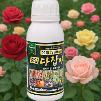[중앙프라자]프리미엄 다잡아 300ml 장미 흰가루병 갈반 적성 검은무늬 흑성병 흑반병 탄저병 곰팡이 병 약