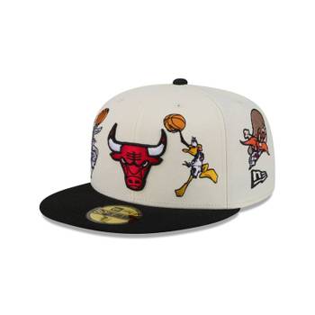 [해외] 뉴에라 스페이스잼 x 시카고 불스 튠 스쿼드 크롬 화이트 59FIFTY 5950 피티드 모자 11400342