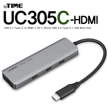 ipTIME(아이피타임) 024YLA18 UC305C-HDMI USB Type C 5 in 1 멀티 허브