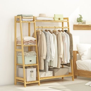 대나무 원목 행거 우드 스탠드 옷걸이 다용도 옷장 옷걸이행거 드레스룸 드레스룸행거 미니행거