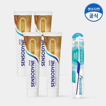 센소다인 멀티케어 EX 민감성 치약 100g x4개+센소다인 딥클린 칫솔 1개