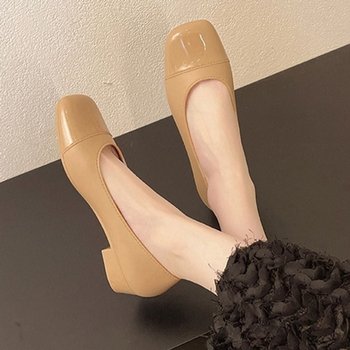 스퀘어 368QOI35 여성 단화 에나멜 정장 신발 여자 구두 데일리 슈즈
