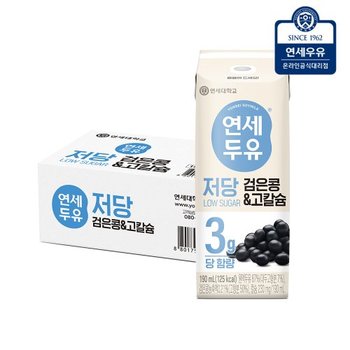 비밀특가)연세두유 저당두유 검은콩 고칼슘 190ml x 24팩