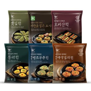 사옹원 모듬전 6종 세트 / 김치전 땡초부추전 동태전 오미산적 깻잎전 계란옷고기완자