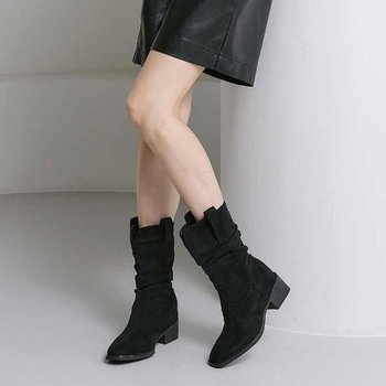 [슈즈앤] 여성 스웨이드 셔링 미들 부츠 sn520 (50791388)