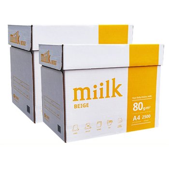 밀크 A4용지 A4 복사용지 미색 2500매 2BOX