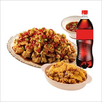 [기프티쇼] 노랑통닭 (레귤러/순살)칼칼한청양치킨+똥집튀김+콜라1.25L