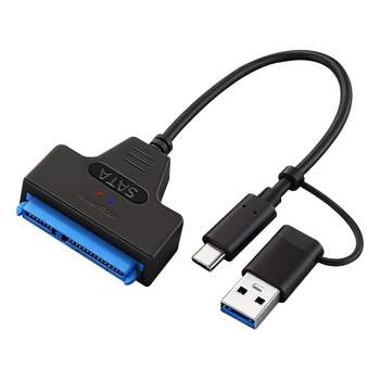 IUN USB-C C타입 to SATA HDD SSD 변환 컨버터 지원 / Y케이블 M2NVMe케이스