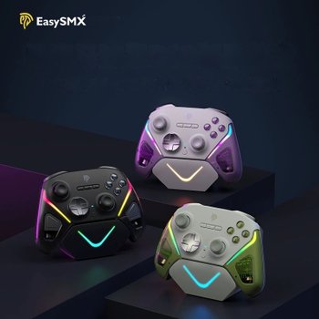 [해외] EasySMX D10 무선 게임패드 블루투스 fps 컨트롤러 1000mAh steam/switch/xbox 충전독포함