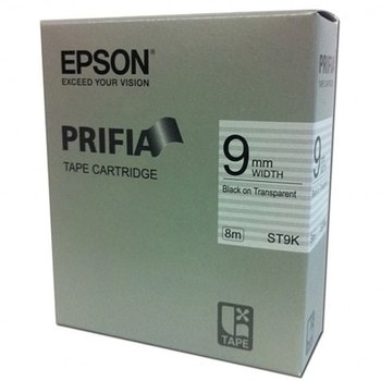 [VC70698Q]엡손 실 라벨테이프9mm ST9K.투명/흑글씨.1개
