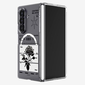 갤럭시 Z폴드8 와이드 울트라 블랙 아트웍 헤드셋 카메라 오토힌지 맥세이프 투명 하드 케이스
