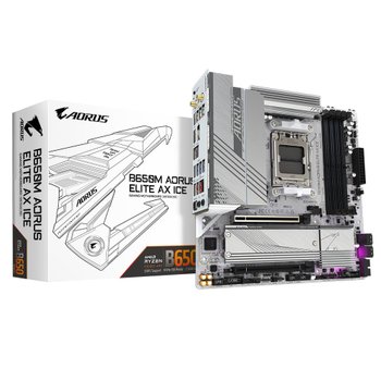 [해외] Gigabyte B650M AORUS Elite AX ICE - 마더보드 - 마이크로 ATX - 소켓 AM5 - AMD B650.