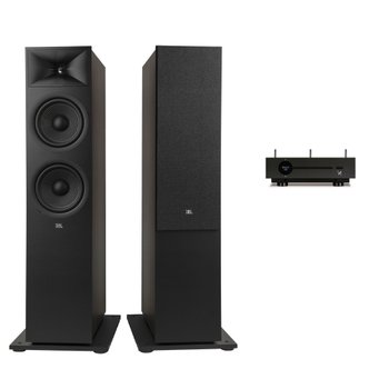 쿼드 Artera Solus Play + JBL STAGE2 280F 네트워크 오디오 앰프 스피커