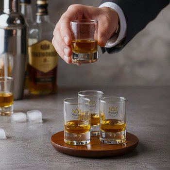 MAZUOKA [신세계백화점]발렌타인 소주&위스키 술잔 4P 세트 (양주잔/위스키잔/술컵/선물세트)