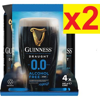 [해외] 4개입 2묶음 총 8캔 기네스 맥주 Guinness Draught 0.0 Non-Alcoholic Beer
