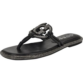 [해외] 게스 여성 사이마 플랫 샌들 블랙 크리스탈 002 여자