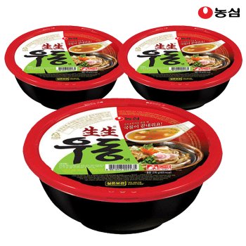 농심 생생우동 용기 276g * 3개