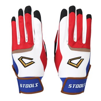 [5TOOLS] 5T205MBJBG002 라인 포인트 양피 배팅장갑_2 (화이트+레드+블루)_전량납품