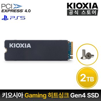 [키오시아 공식총판] 키오시아 게이밍 히트싱크 NVMe SSD Gen4 2TB / DRAM탑재