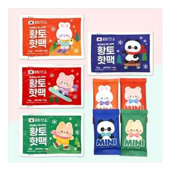 500황토 미니 핫팩(40ea) 팬시로비 핫팩 손난로 황토핫팩 가루손난로