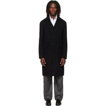 [해외] 질샌더 블랙 멜튼 코트 J22AA0192_J40342 001 BLACK
