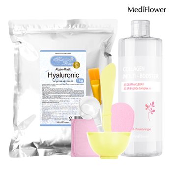 대용량 모델링팩 스타터팩 히알루론산 1kg+팩도구 6종+콜라겐 멀티 부스터 500ml