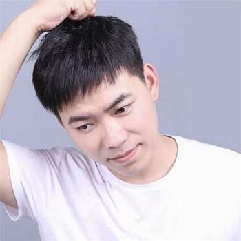 남성 부분 가발 정수리 가발 탈모 앞머리 커버 인모 머리 증모 피스