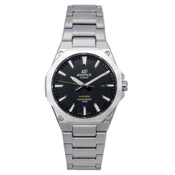 [해외] Casio 카시오 에디피스 슬림 라인 블랙 다이얼 쿼츠 EFR-S108D-1A 100미터 남성용 시계 7849320