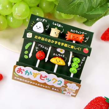 귀여운 622IUO70 반찬꽂이 도시락반찬 2탄 도시락픽 6p 도시락꾸미기 데코픽