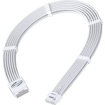 PCI-E 5.0 12VHPWR 연장 슬리빙 케이블 세트 올화이트 강원전자 넷메이트 NM-DPR1799