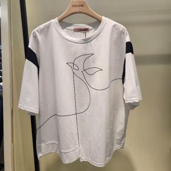 스테파니 HC13 소매배색티 A25TS5244 (36289372)