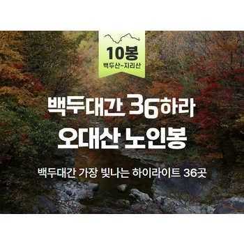 [당일/10~11월] 10봉 오대산 노인봉 & 소금강계곡 종주 산행│백두대간 36 하라