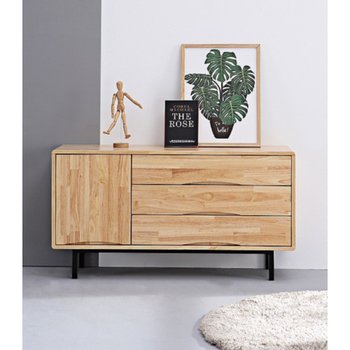 원룸자취방 프리미엄원목 3단 TV대 거실장(120cm 3색) 티브다이 폭좁은 AV장