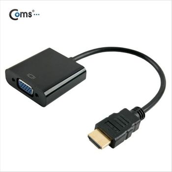 HDMI 컨버터 to VGA 오디오 미지원 Black FW705 Coms