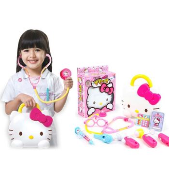 어린이 키티 진찰 놀이 삐뽀 병원 가방 세트 여아선물 유아생일선물 역할놀이 소꿉놀이