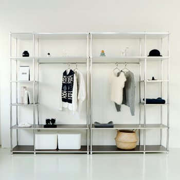 상도가구  어반크롬 프레아 드레스룸 시스템 행거 2400